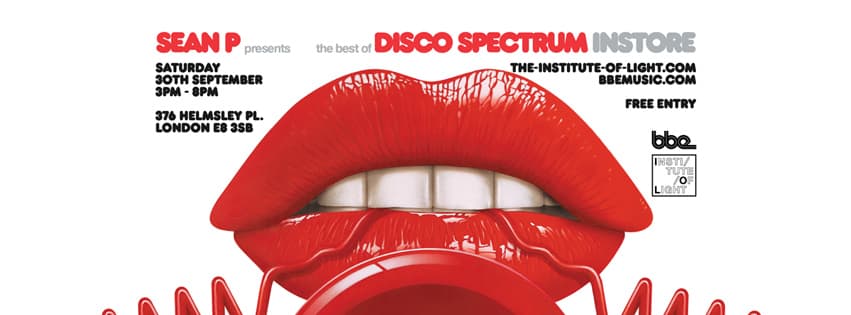 On Saturday September 30th are delighted to welcome London disco don Sean P; co-compiler of new album ’The Best Of Disco Spectrum’ alongside Joey Negro.