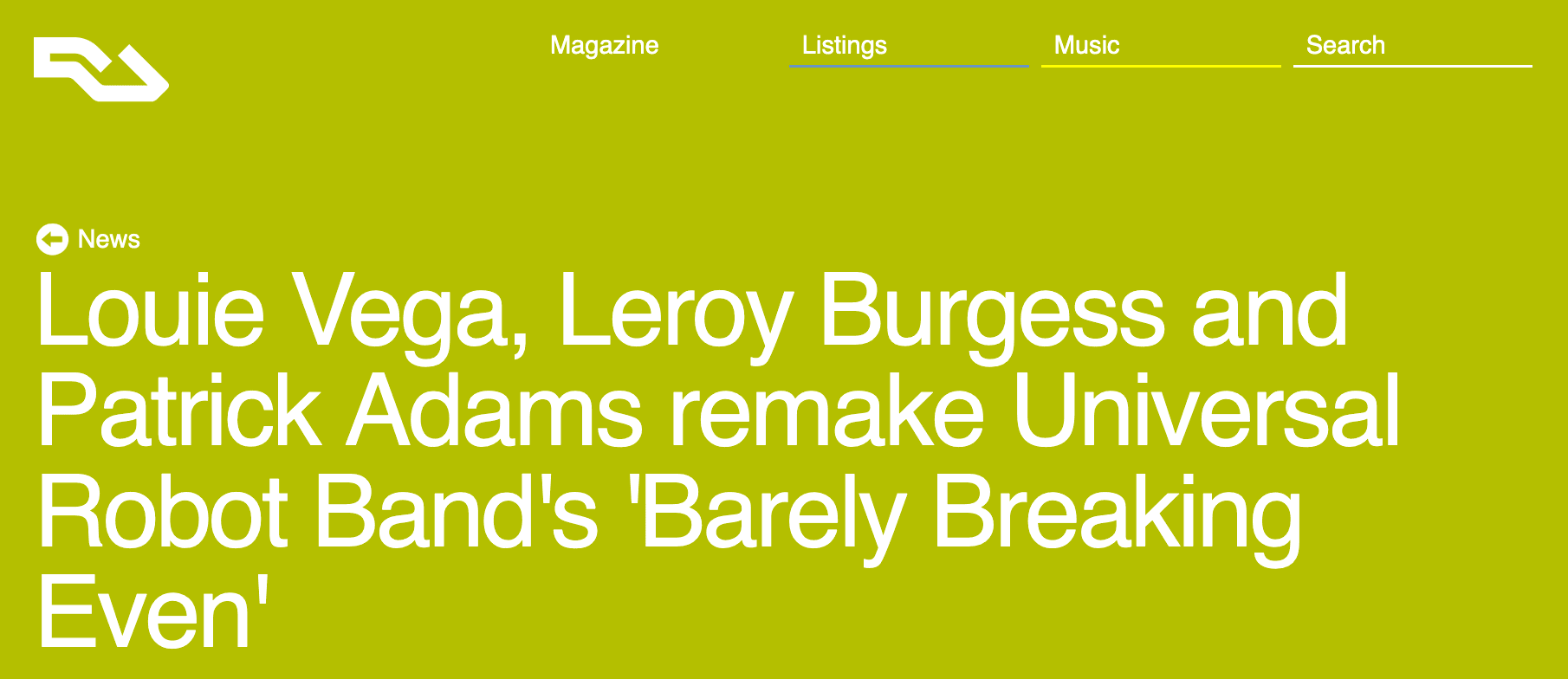 BBE will mark 500 releases with a Louie Vega, Leroy Burgess & Patrick Adams remake of the Universal Robot Band track that gave the label its name.