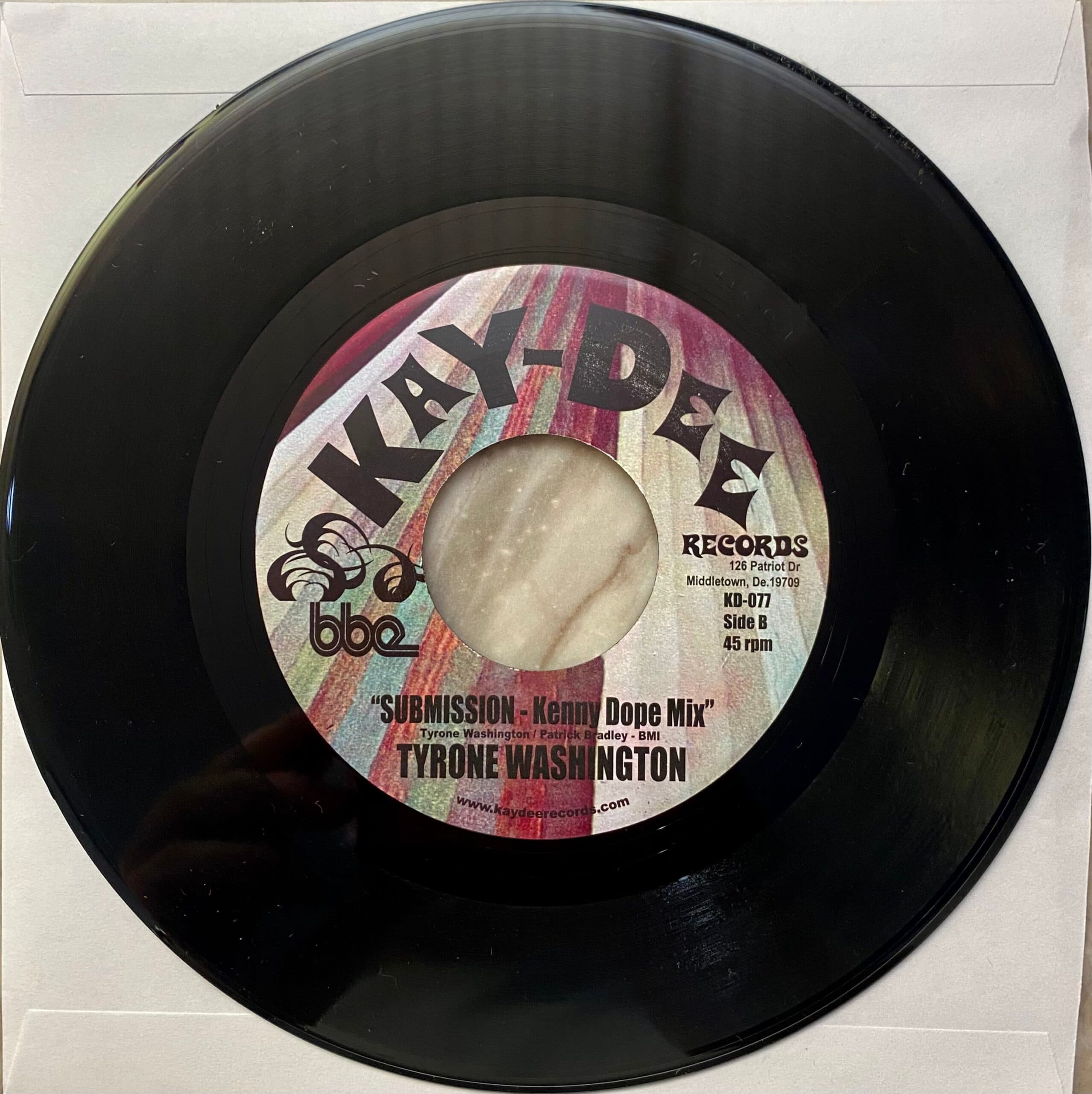 Now this 45 release is a real treat, featuring both the original and Kenny Dope remix of Tyrone Washington’s timeless gem, ‘Submission’.