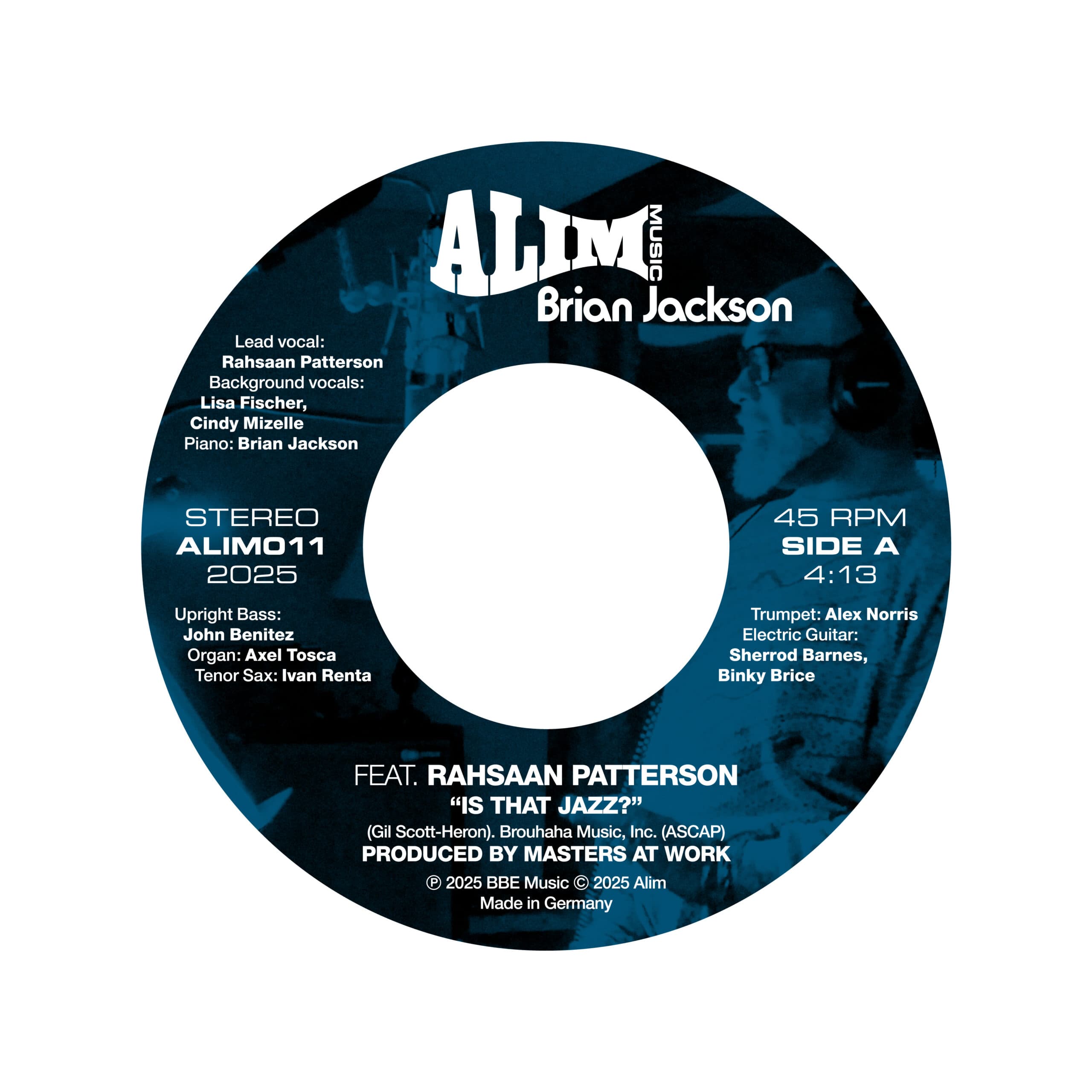 The 11th release on ALIM Music, Brian Jackson - Is That Jazz? is destined to be considered a masterpiece reworking of a masterpiece of an original. Featuring the vocals of Rahsaan Patterson and the quality production of Masters At Work, Brian Jackson has paid a real tribute to his former collaborator, Gil Scott-Heron, in covering a track originally released on Heron's 1981 Reflections album.