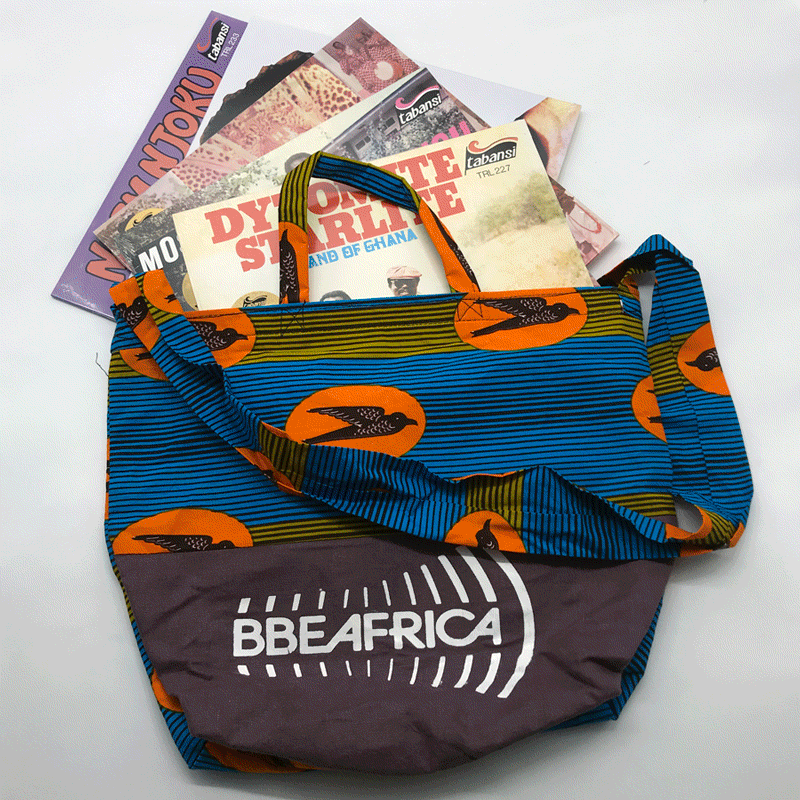 Get your limited edition, handmade, BBE Africa Bag, plus 5 'Tabansi Gold Reissue Series' Vinyl Albums for £100, only on Bandcamp.